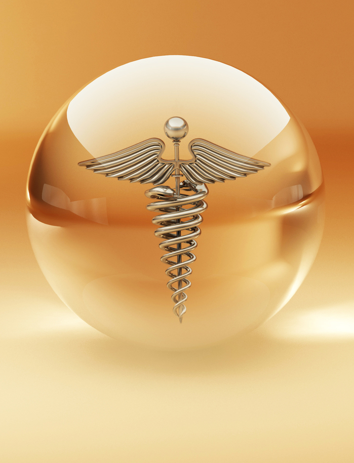 Symbol of medicine. Abstract background